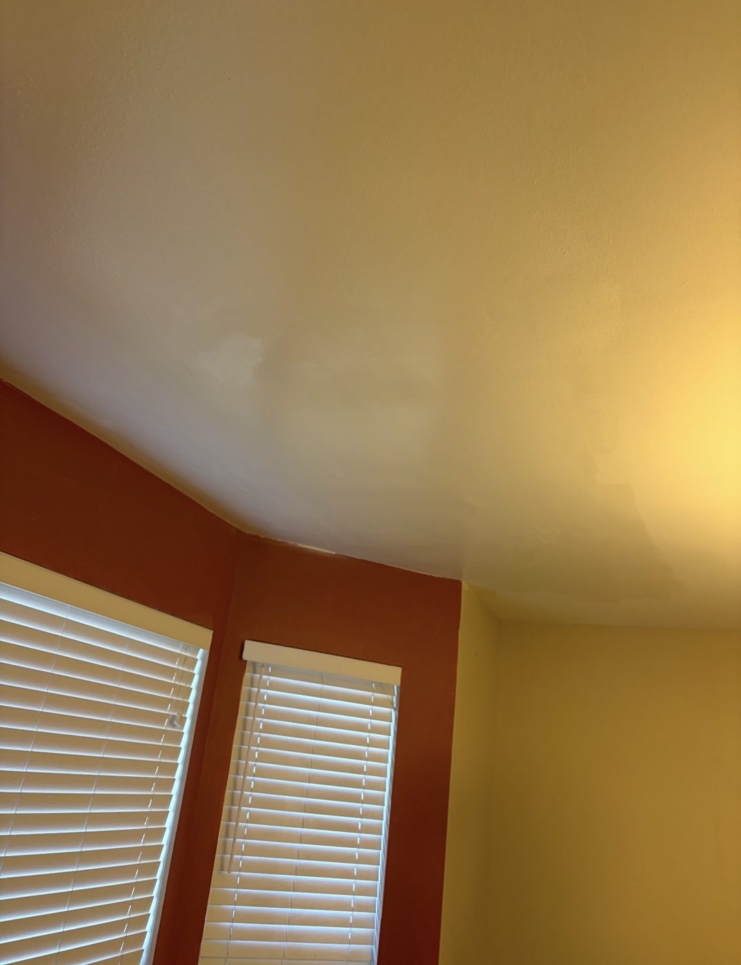 Ceiling repair sanded smooth